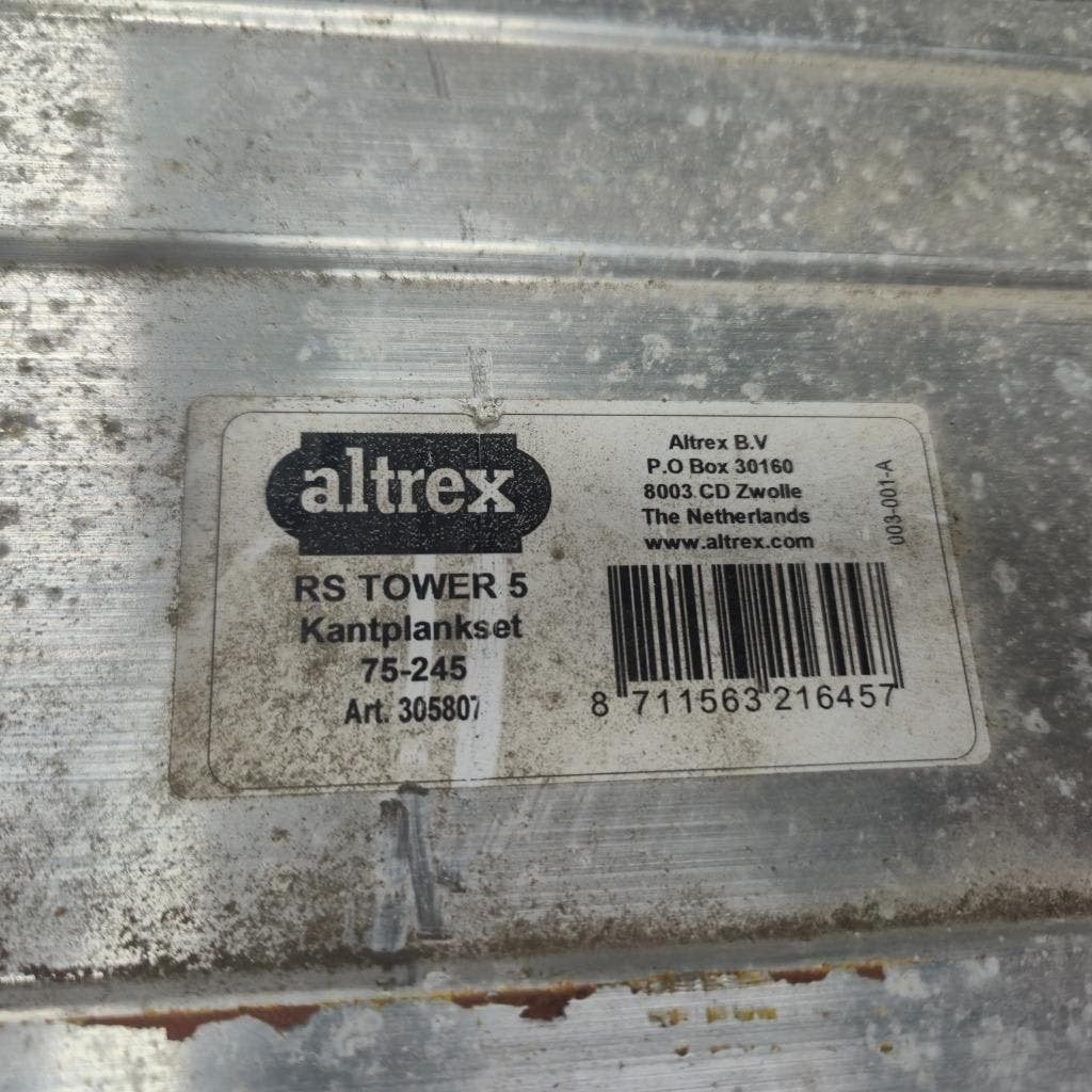 kantplankset  voor ALTREX RS TOWER 5  afm 75-245, Doe-het-zelf en Verbouw, Ophalen, Gebruikt, Rolsteiger of Kamersteiger, 5 meter of hoger