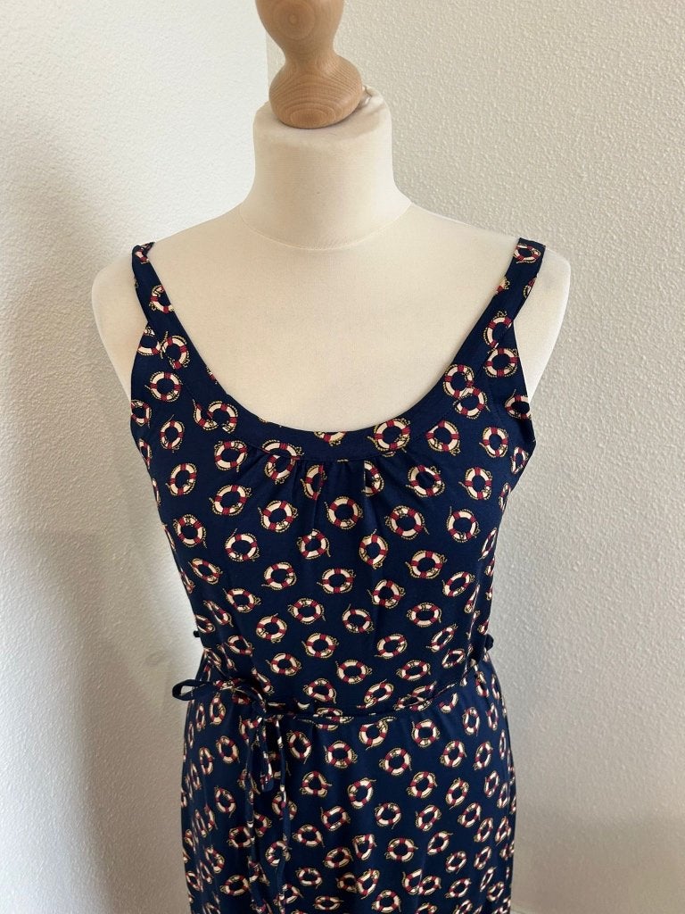 King Louie maat M NIEUWE Allison maxi marina jurk 448, Kleding | Dames, Maat 38/40 (M), Blauw, Nieuw, Ophalen of Verzenden