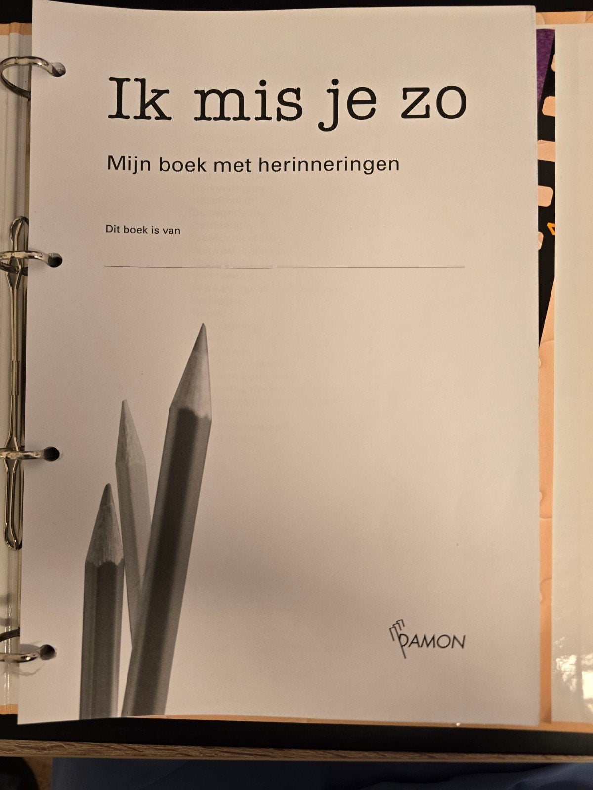 Ik mis je zo - Begeleidersboek en herinneringsboek, Ophalen of Verzenden, Zo goed als nieuw, Onbekend