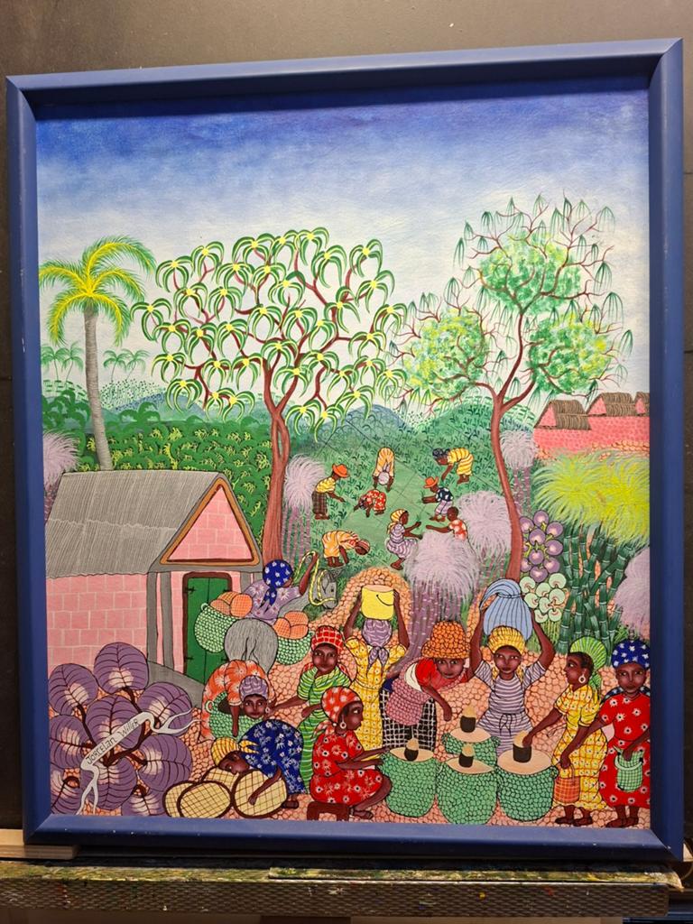 Schilderij naīeve kunst, Ophalen of Verzenden