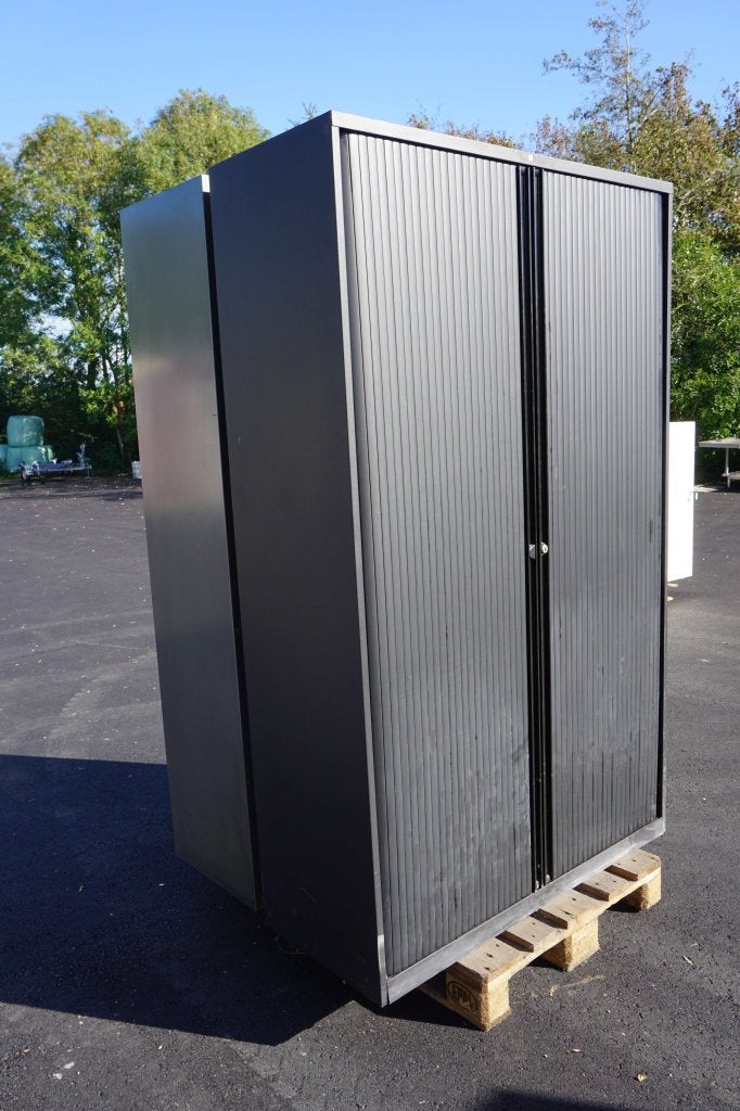 Zwarte archiefkast gereedschapskast magazijnkast kast, 100 tot 150 cm, Niet ingevuld, 150 tot 200 cm, 25 tot 50 cm