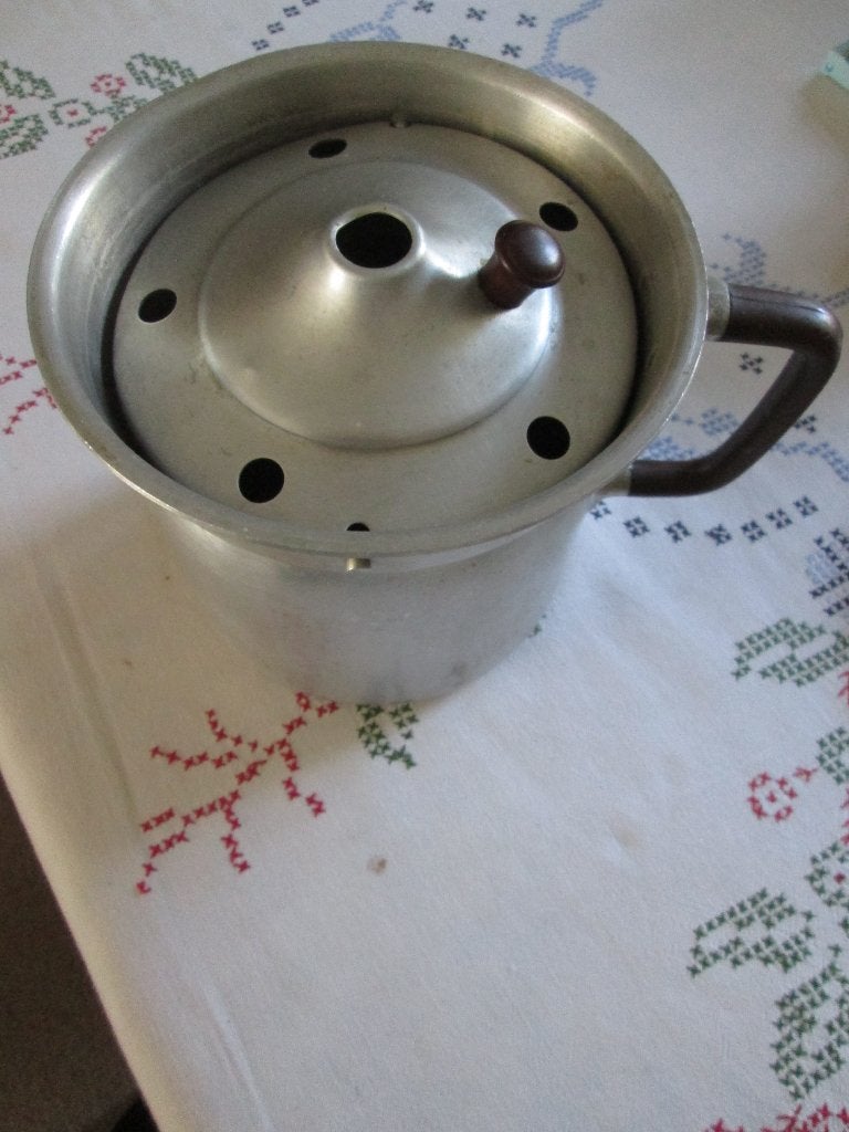 vintage aluminium melkkoker BK Berk Kampen, Ophalen of Verzenden, Gebruikt, Rvs