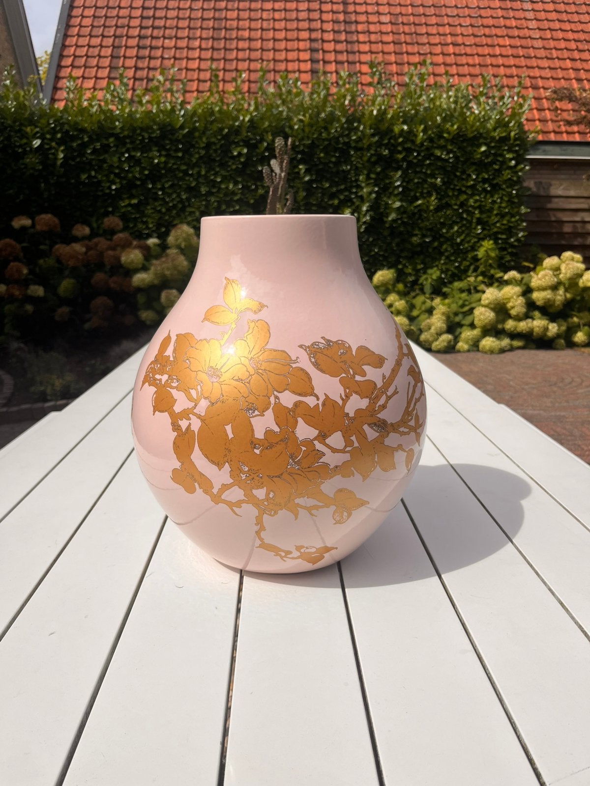 Hella Jongerius voor IKEA Jonsberg rose vaas, Huis en Inrichting, Woonaccessoires | Vazen, Ophalen, Zo goed als nieuw, Goud