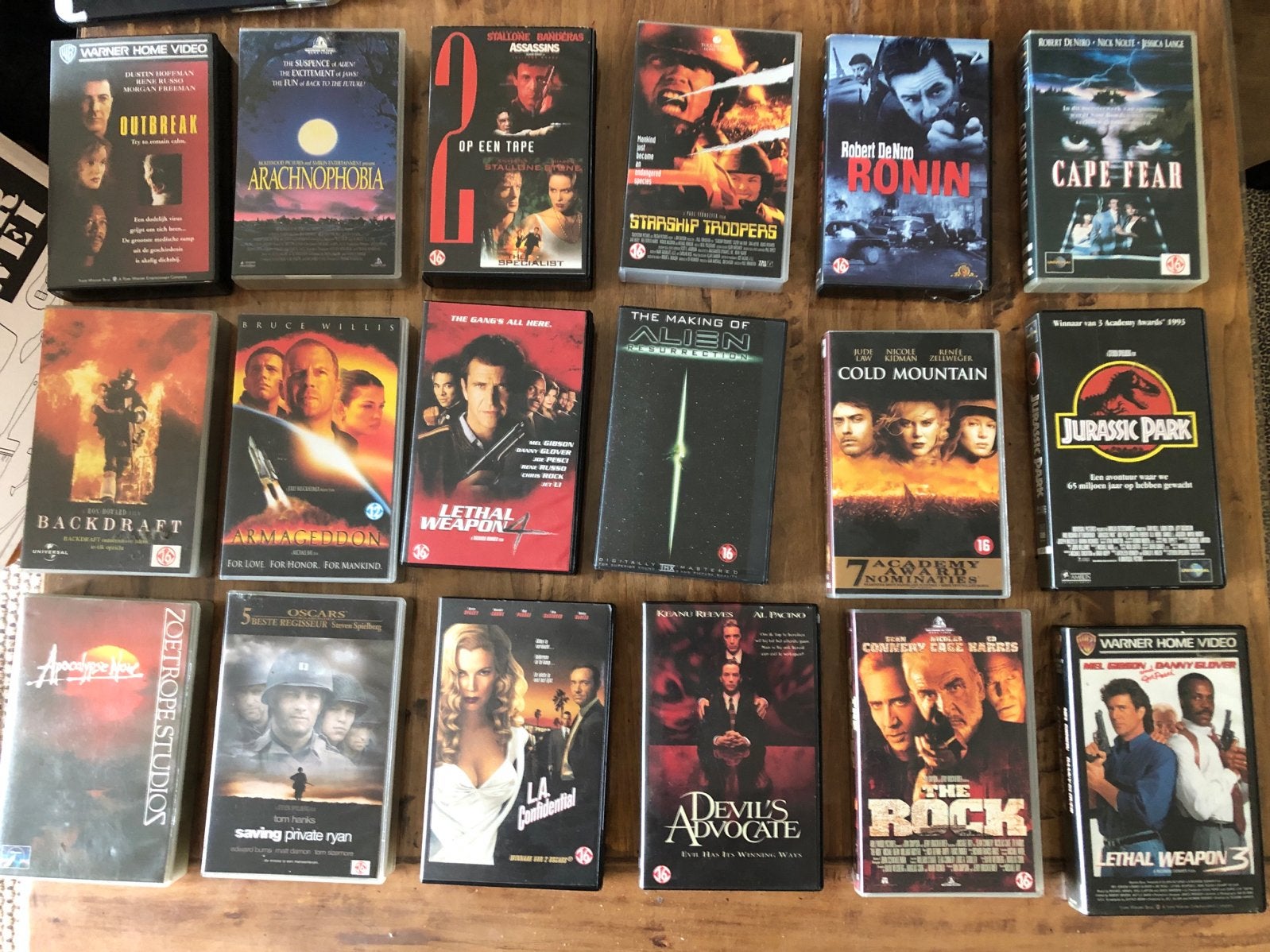 Grote collectie VHS-banden: Actie, Thriller, Drama en meer, Cd's en Dvd's, VHS | Film, Ophalen, Vanaf 16 jaar, Ex-rental, Actie en Avontuur