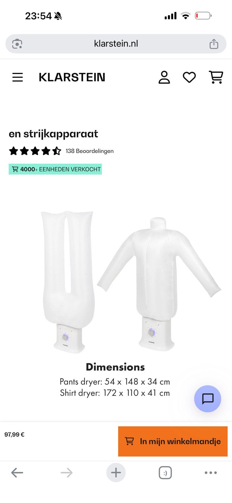Strijkmachine blouse hulp nieuw, Ophalen of Verzenden, Zo goed als nieuw