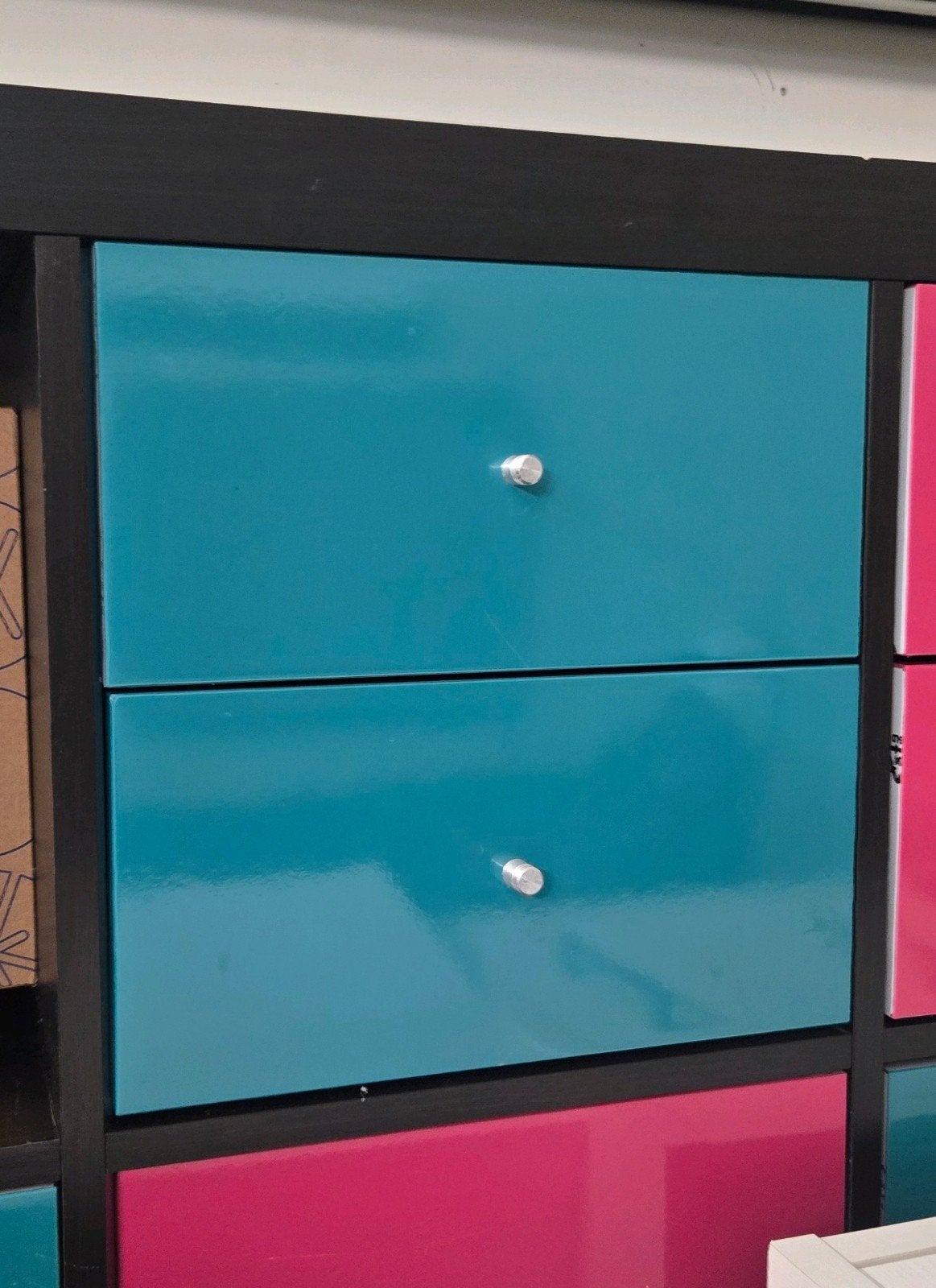 IKEA kallax inzet lade turquoise, Minder dan 50 cm, ., Ophalen of Verzenden, Zo goed als nieuw