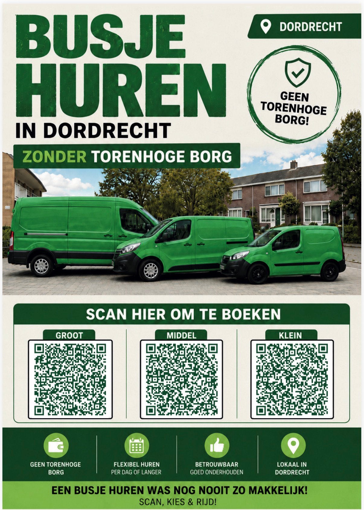 BUSJE HUREN, VERHUISBUS, BUS, BESTELWAGEN, TREKHAAK, Ophalen, Nieuw
