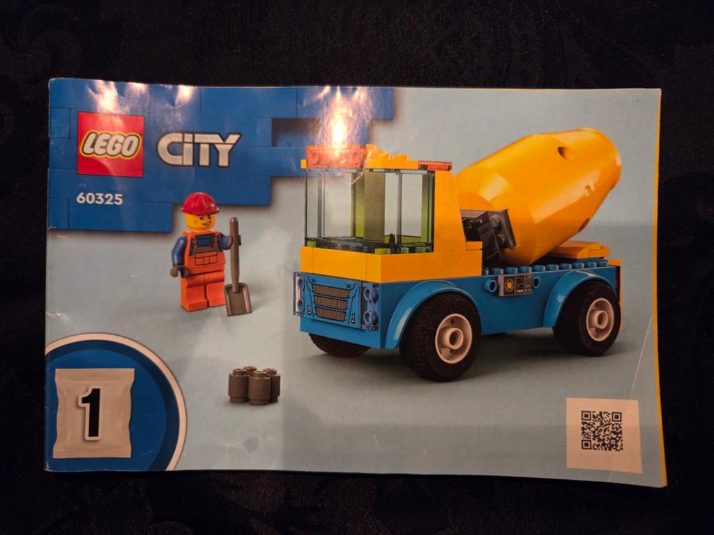 Lego City Cementwagen 60325 met minifiguur en instructies, Compleet, City, Lego, Ophalen of Verzenden