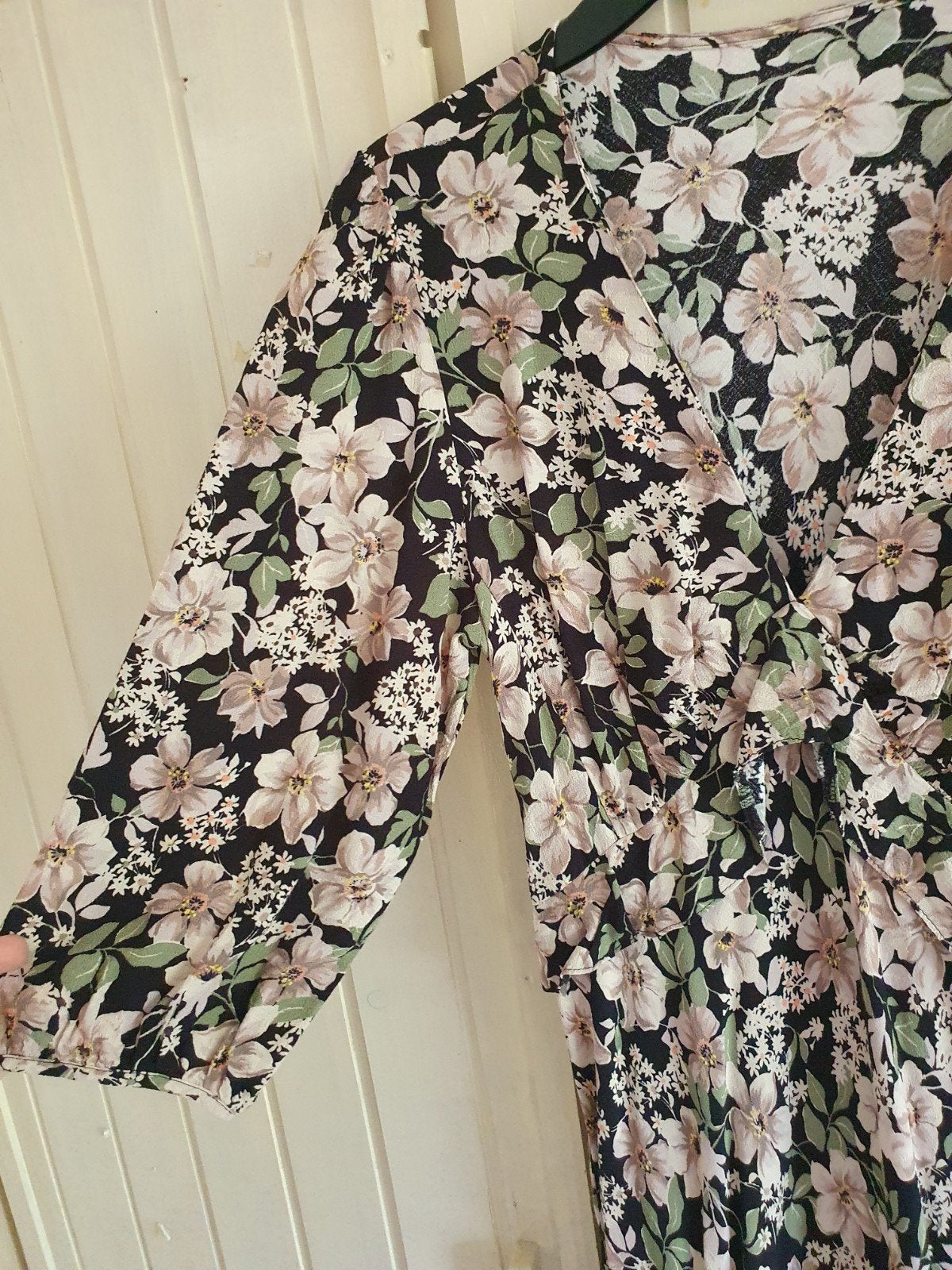 Lange bloemenprint jurk maat 36 S Mango, Ophalen of Verzenden, Zo goed als nieuw, Maat 36 (S), Onder de knie