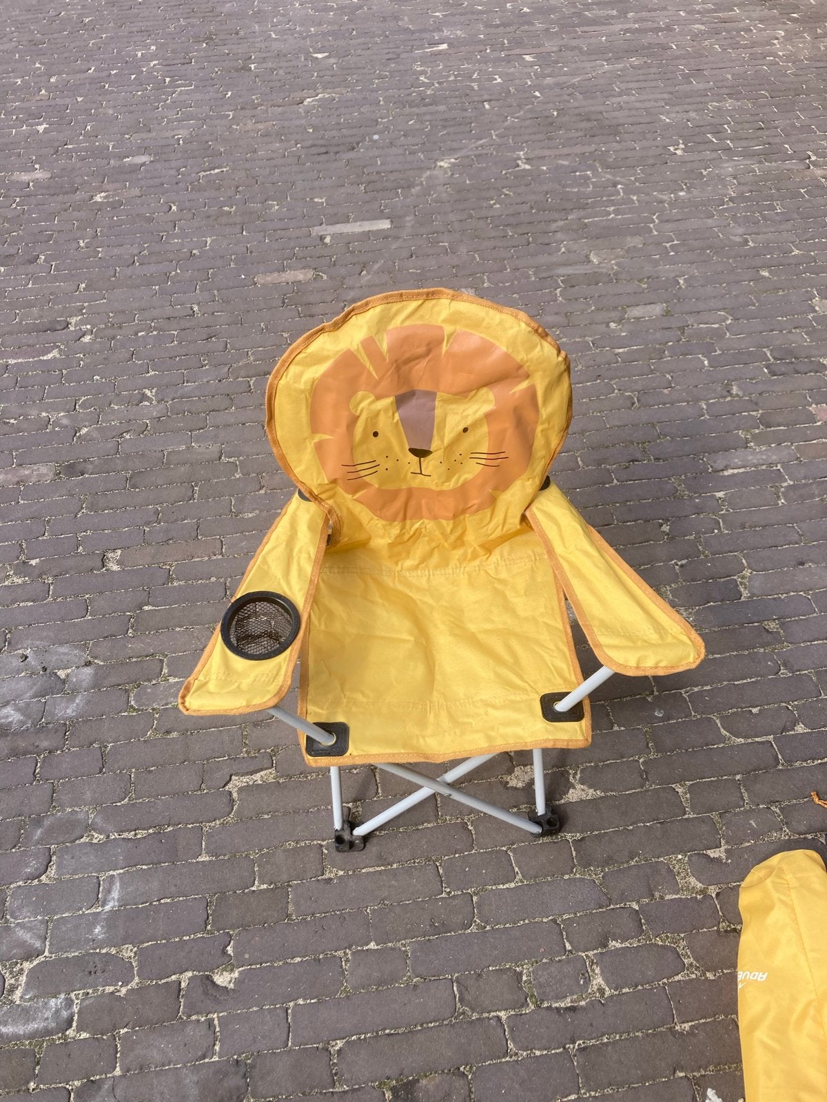 2x Kinder campingstoel leeuw - opvouwbaar, Ophalen, Gebruikt, Campingstoel