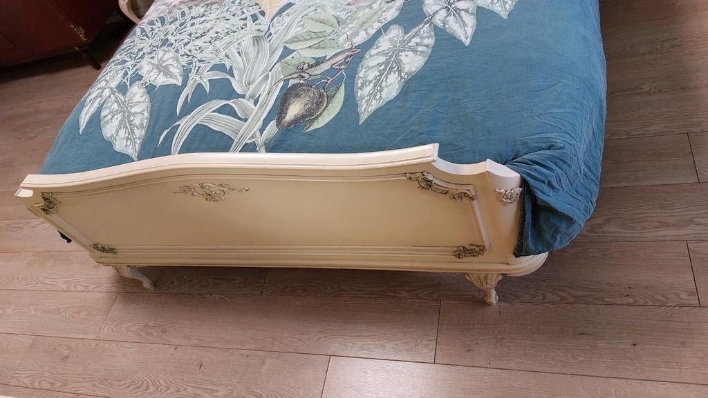 Barok Queen Anne bed twijfelaar 150x200  KOOPJE !!!, Huis en Inrichting, Slaapkamer | Nachtkastjes, Ophalen, Gebruikt, 65 cm of meer
