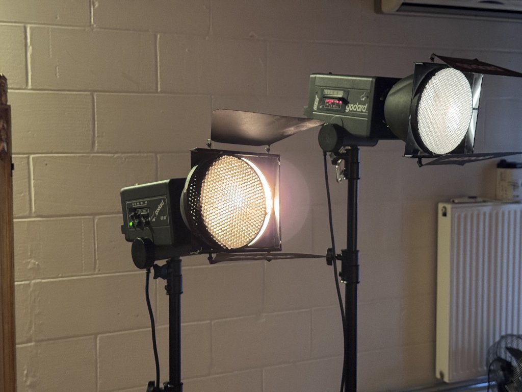 Godard studioflitsen, Ophalen, Gebruikt, Dimbaar, Lamp of Flitsset