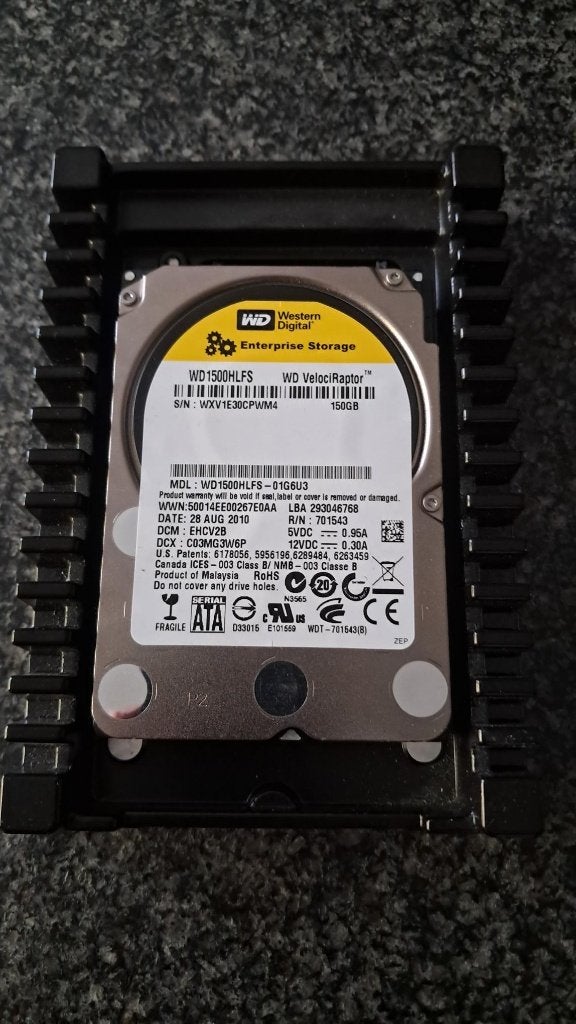 Harde schijf WD 1500HLFS VeliciRaptor, Ophalen, Intern, 150GB, Desktop