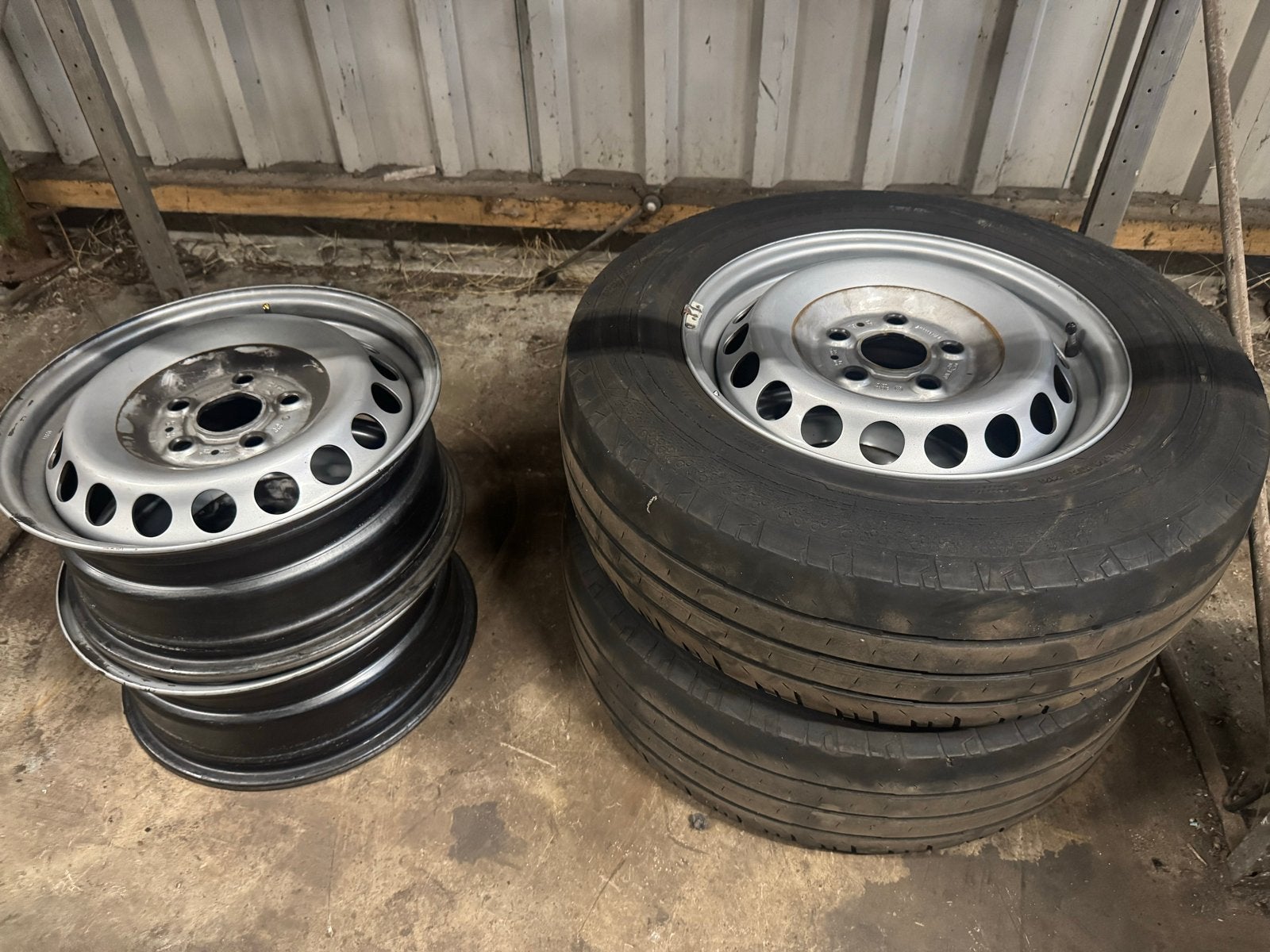 4 Stalen velgen 16 inch VW Crafter  (6 1/2 J x 16 H2 ET60), Ophalen of Verzenden, Gebruikt, Voor, Achterklep