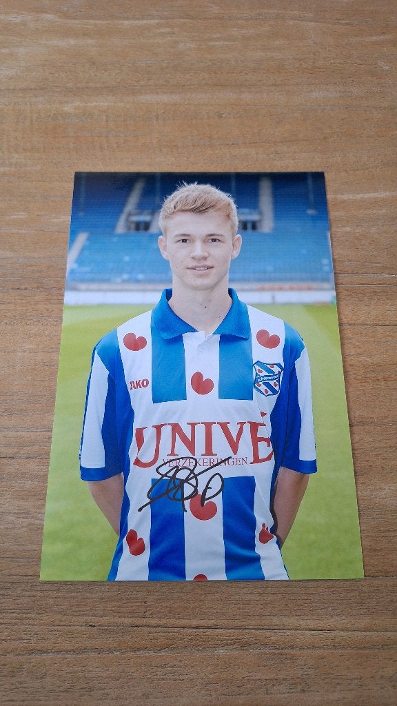 Foto 20x30cm met handtekening; Daley Sinkgraven # Heerenveen, Ophalen of Verzenden, Nieuw, Overige binnenlandse clubs, Overige typen