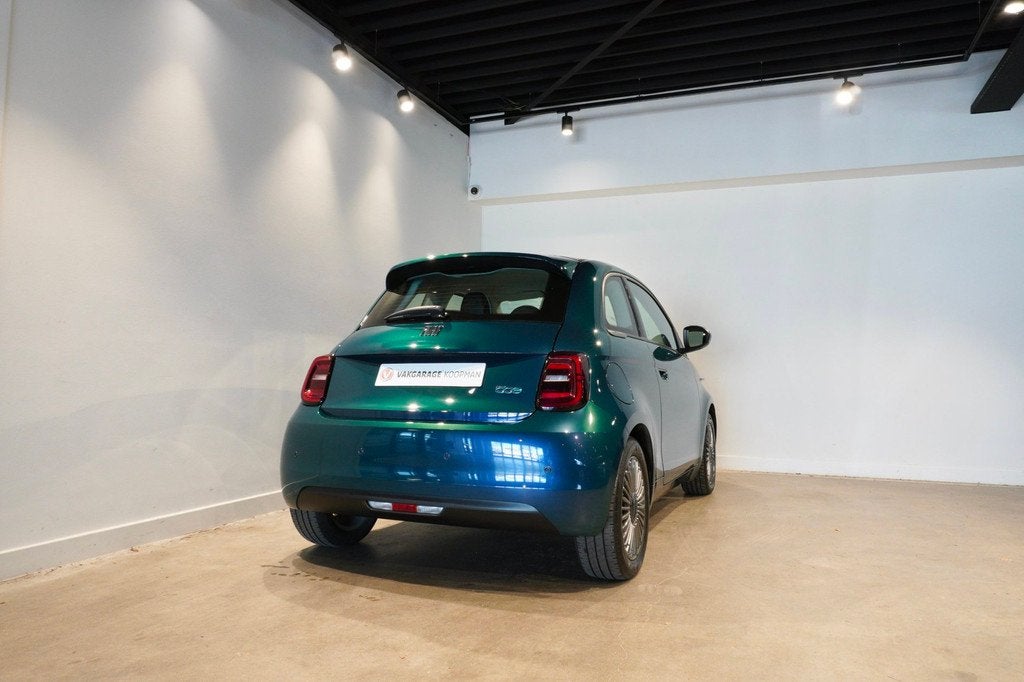 Fiat 500 Icon 24 kWh, Auto's, Fiat, Gebruikt, Blauw, Leder en Stof, 1365 kg