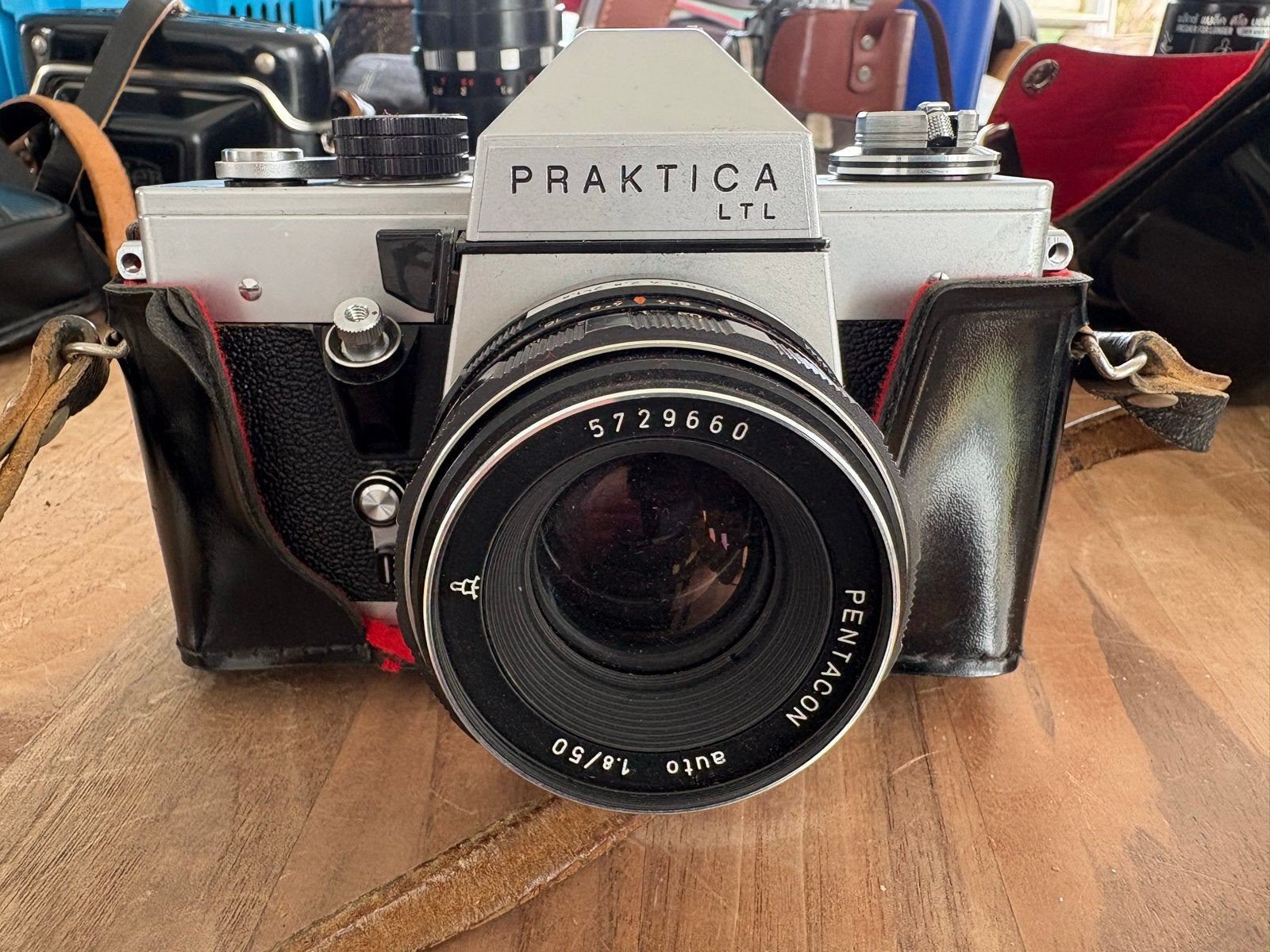 Praktica LTL Spiegelreflexcamera met Pentacon 1.8/50 lens, Ophalen of Verzenden, Gebruikt, Spiegelreflex, Overige Merken