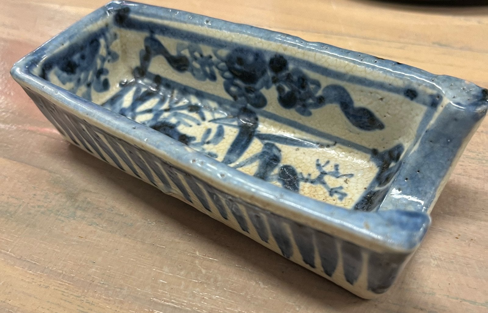 Zeer oud beschilderd bakje - Chinees/Korea? - verf/penselen?, Verzenden