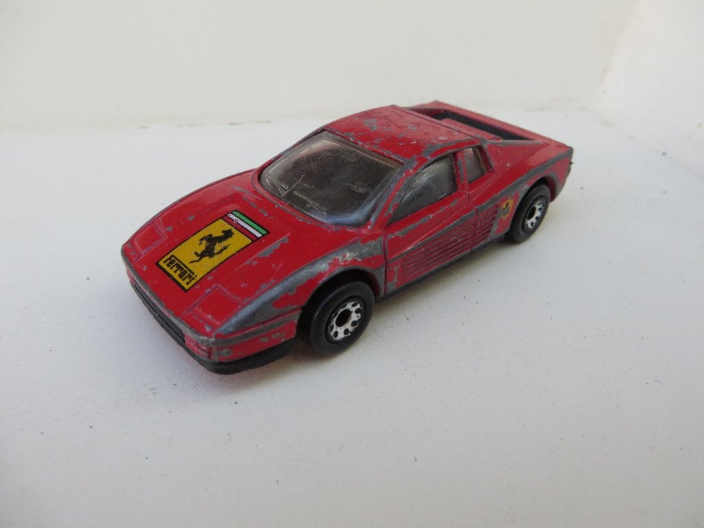 Matchbox Ferrari Testarossa rood, Hobby en Vrije tijd, Ophalen of Verzenden, Gebruikt, Auto