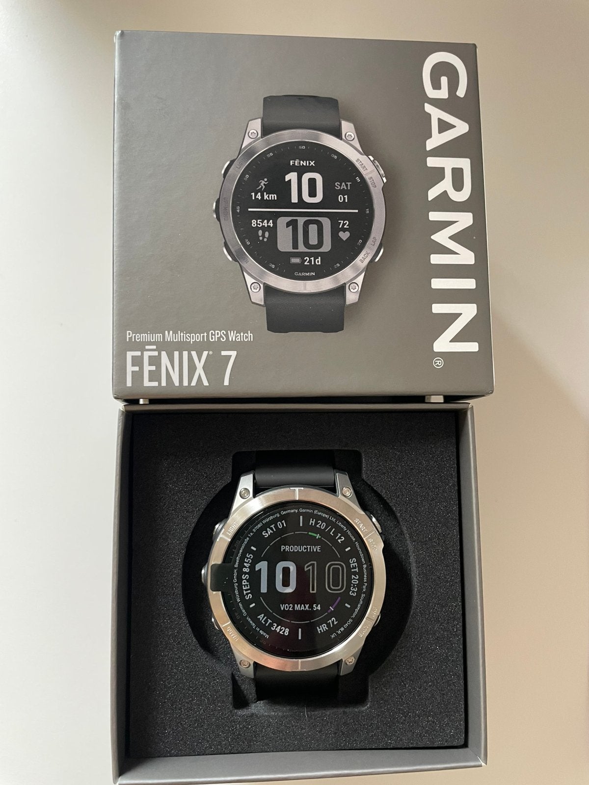 Garmin Fenix 7 47mm nieuw (officiele replacement van Garmin), Nieuw, Ophalen of Verzenden, Waterdicht, Garmin fenix