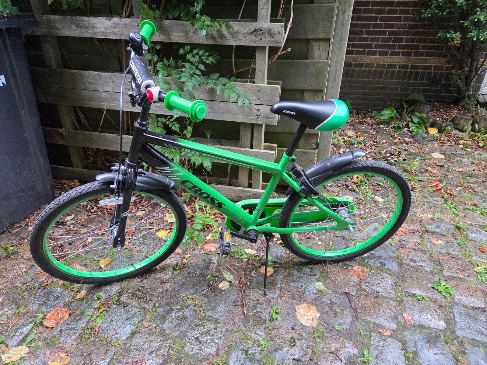22 inch kinderfiets - Groen/Zwart BMX Cross, Fietsen en Brommers, Fietsen | Kinderfietsjes, Ophalen, Gebruikt, Cortego, Terugtraprem
