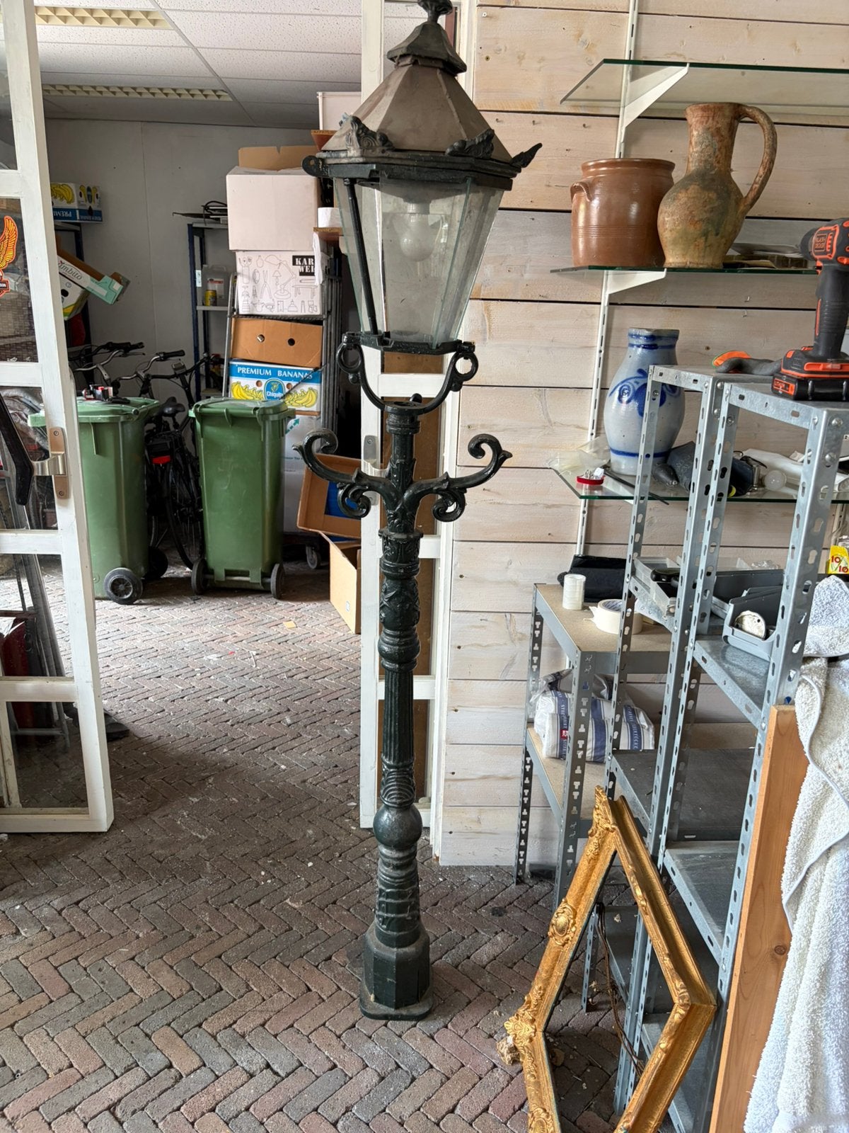 Giet ijzeren lantaarnpaal, Ophalen, Staande lamp, 50 tot 250 watt, IJzer
