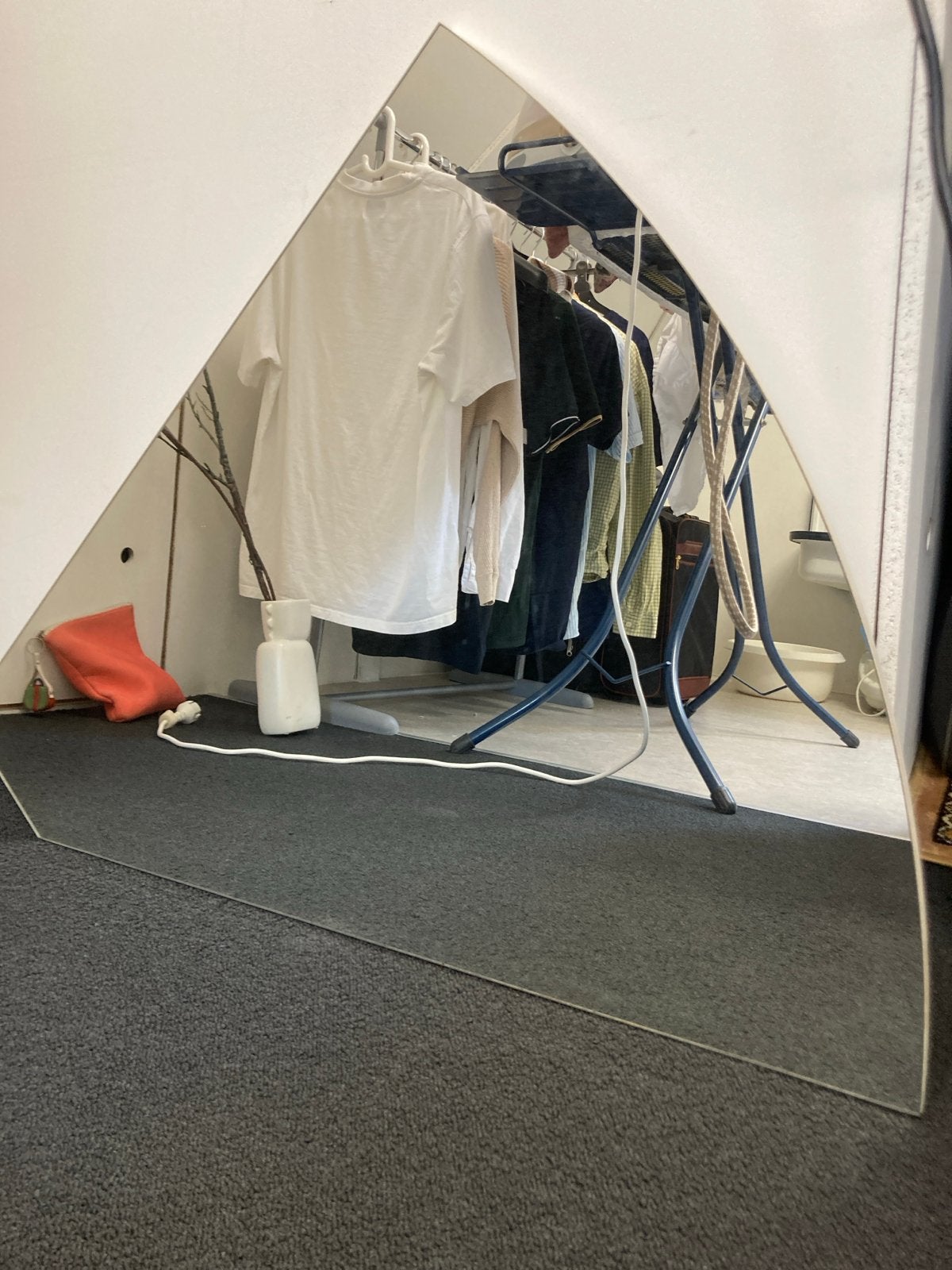 Unieke Driehoekige Spiegel - Modern Design, Ophalen of Verzenden, Zo goed als nieuw, 75 tot 100 cm, Minder dan 100 cm