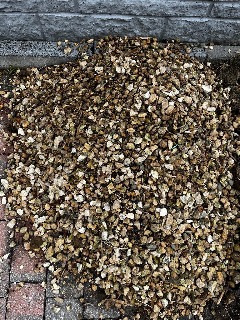 Gratis kiezel, Tuin en Terras, Ophalen, Gebruikt, Geel, Overige typen