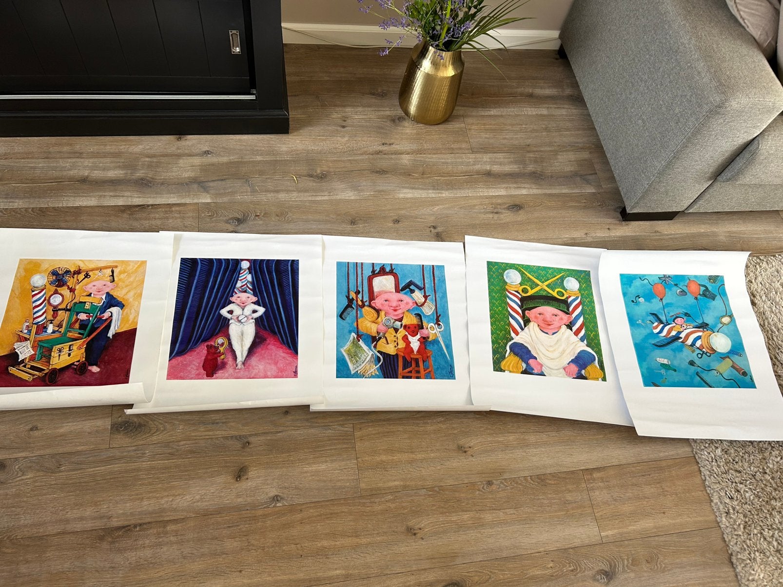 Set van 5 originele zeefdrukken van Goldwell (1997-2001), Ophalen of Verzenden, Zeefdruk, Overige technieken, Origineel