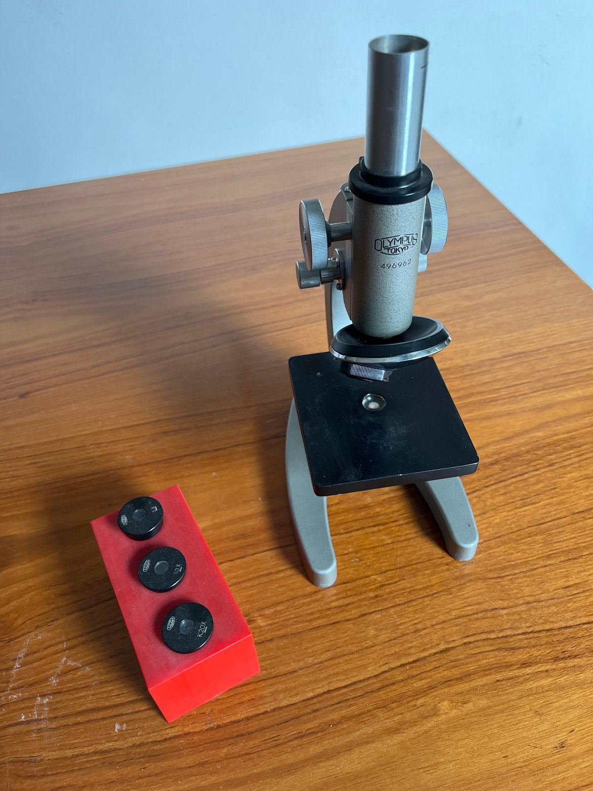 Vintage Olympus HSB Biologische Microscoop met Oculairs, Ophalen of Verzenden, Gebruikt, Minder dan 400x, Biologische microscoop