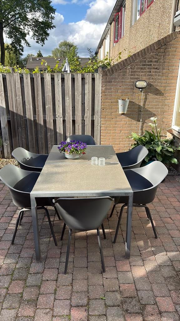 Tuintafel, Ophalen, Gebruikt, Eettafel, 6 zitplaatsen