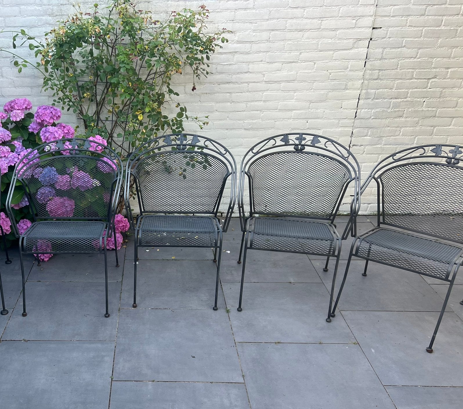 4 royal garden elegance stoelen tuin, Ophalen, Gebruikt, Metaal, Stapelbaar