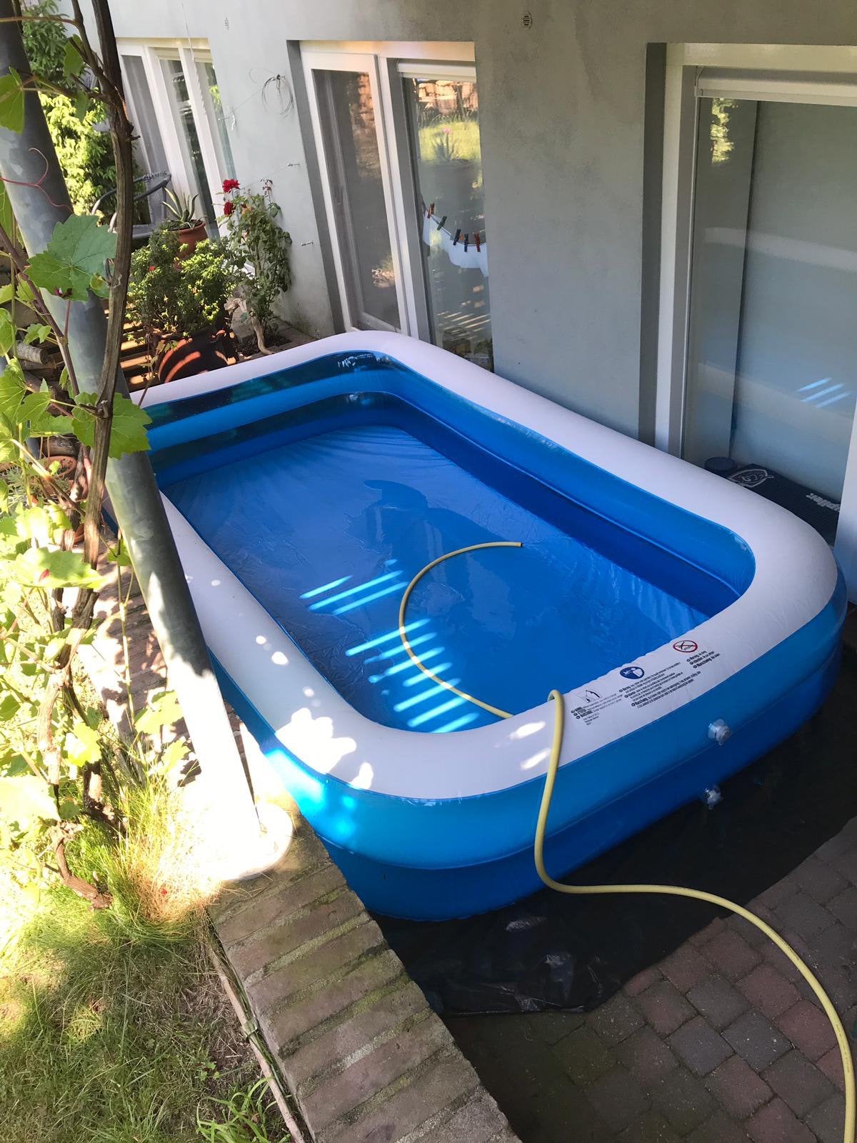 Opblaasbaar zwembadje 3 x 1,5 m met pomp, Tuin en Terras, Zwembaden, Ophalen, Minder dan 80 cm, Opblaaszwembad, 200 tot 400 cm