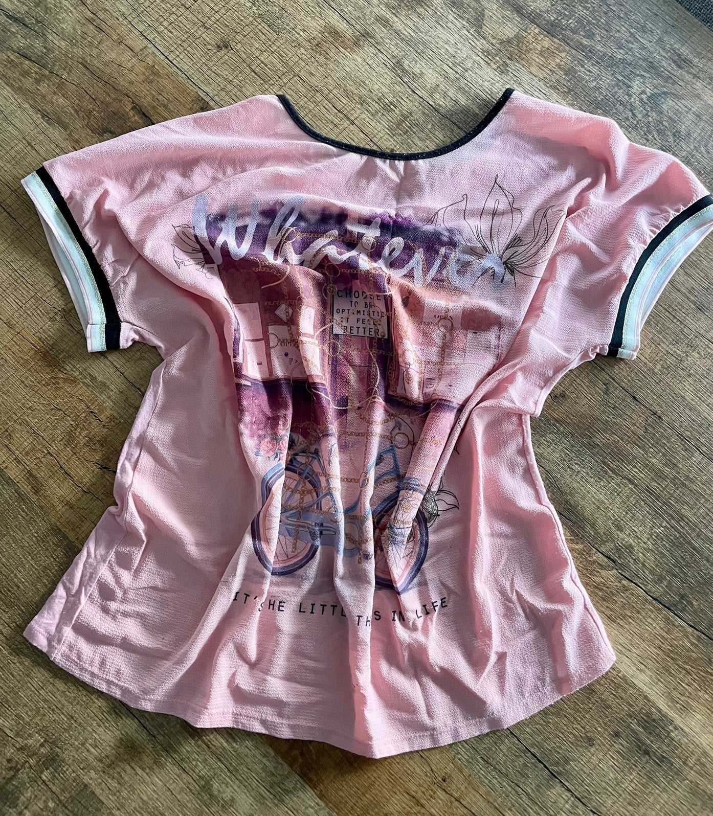 It is the little things in life - Gaaf rozeT-shirt - XXL, Maat 46/48 (XL) of groter, Ophalen of Verzenden, Zo goed als nieuw, Korte mouw