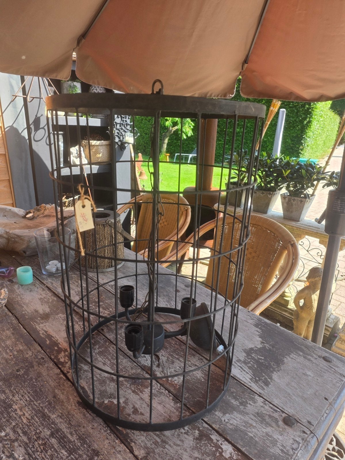 Landelijke industriële hanglamp, Ophalen of Verzenden, Nieuw, Minder dan 65 cm