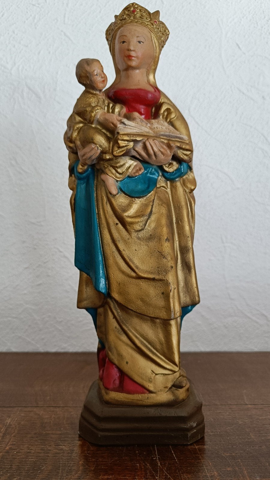 Oud Mariabeeld met kindje Jezus - St. Landricus Parochie, Antiek en Kunst, Ophalen of Verzenden