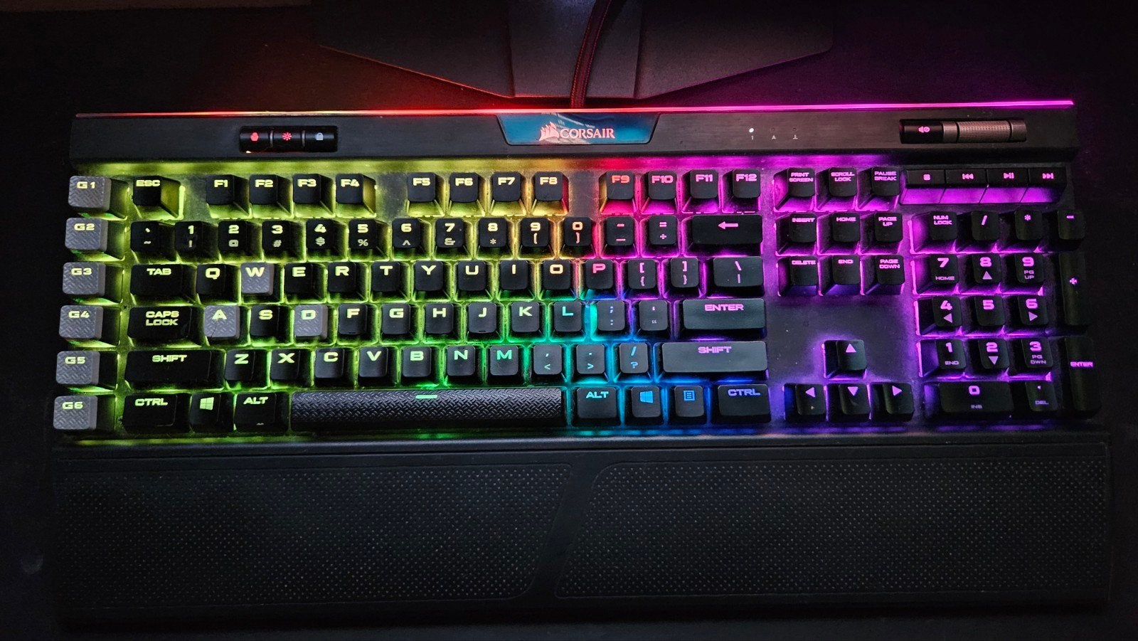 Corsair K95 RGB Platinum Mechanisch Gaming Toetsenbord, Multimediatoetsen, Ophalen of Verzenden, Zo goed als nieuw, Qwerty