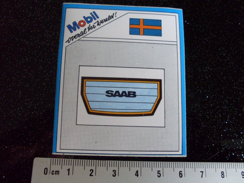 sticker Mobil logo Saab, Verzenden, Zo goed als nieuw, Auto of Motor