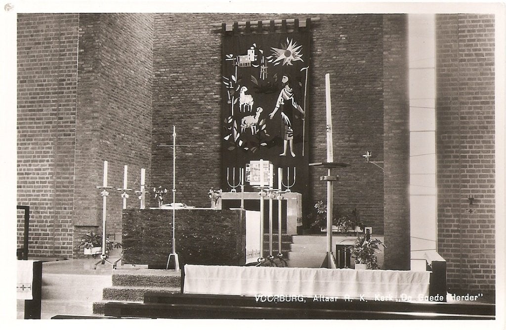 Voorburg, Altaar RK Kerk De Goede Herder, Ophalen of Verzenden, 1960 tot 1980, Ongelopen, Zuid-Holland