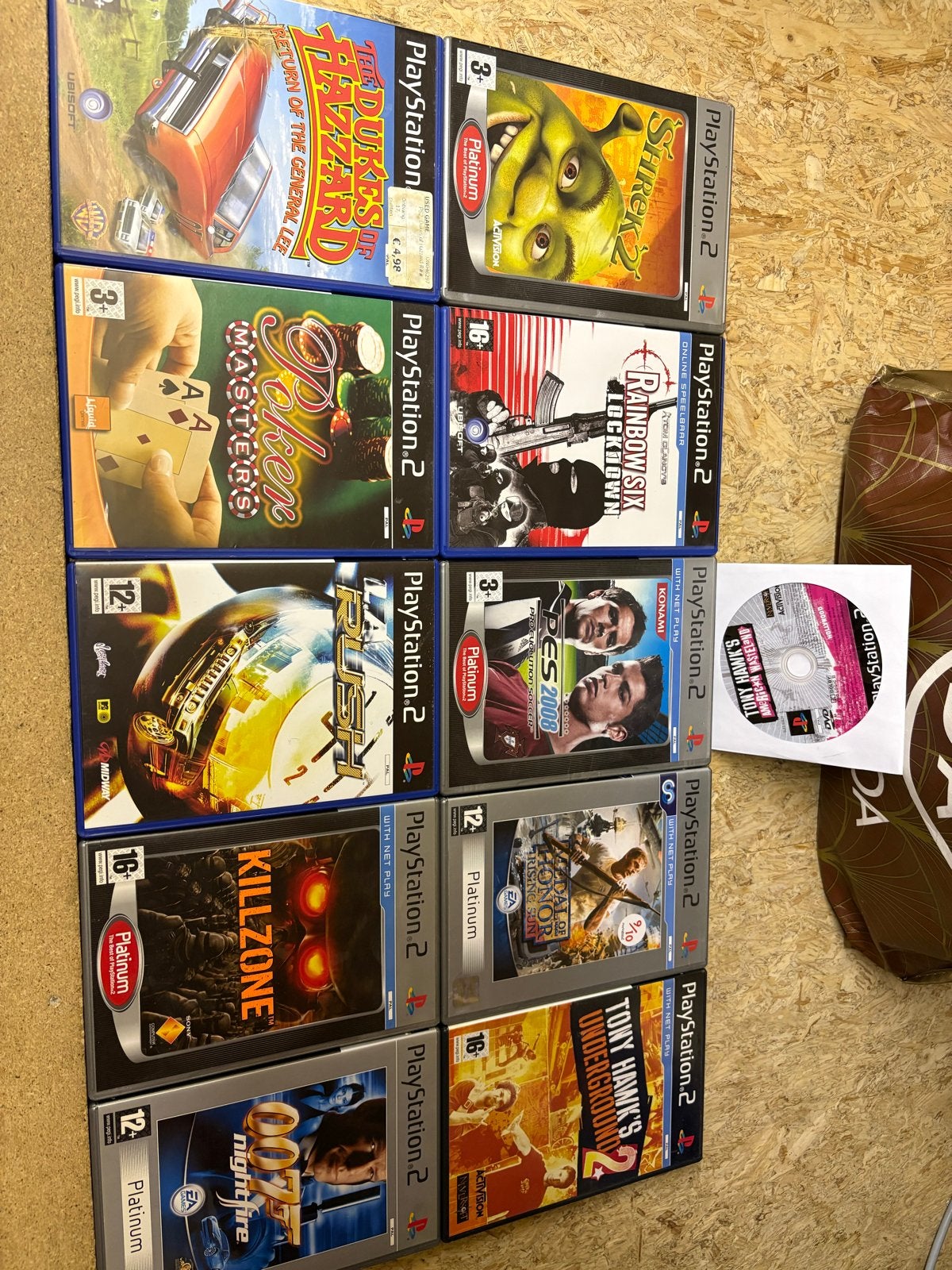 PlayStation 2 Slim met 12 spellen, controller en memory card, Gebruikt, Overige genres, Eén computer, Ophalen of Verzenden