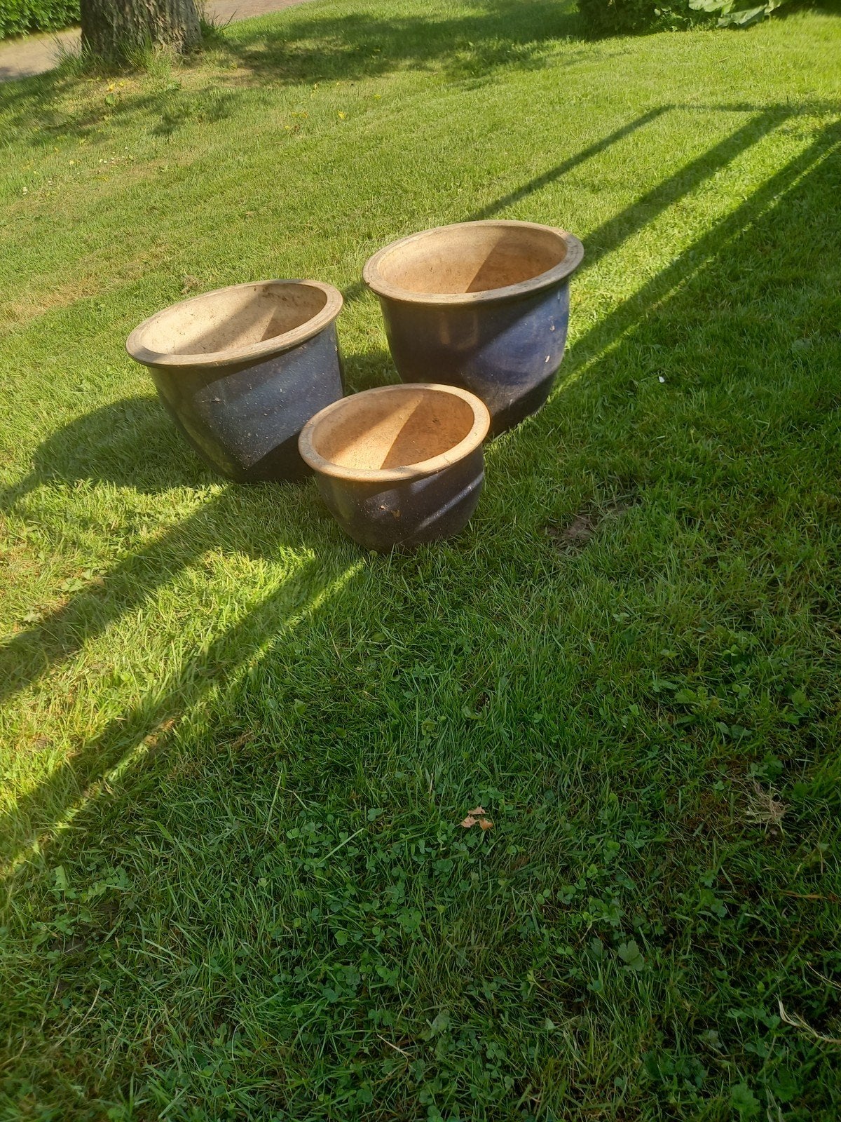 3 steenen buitenpotte, Ophalen of Verzenden, Rond, Minder dan 30 cm