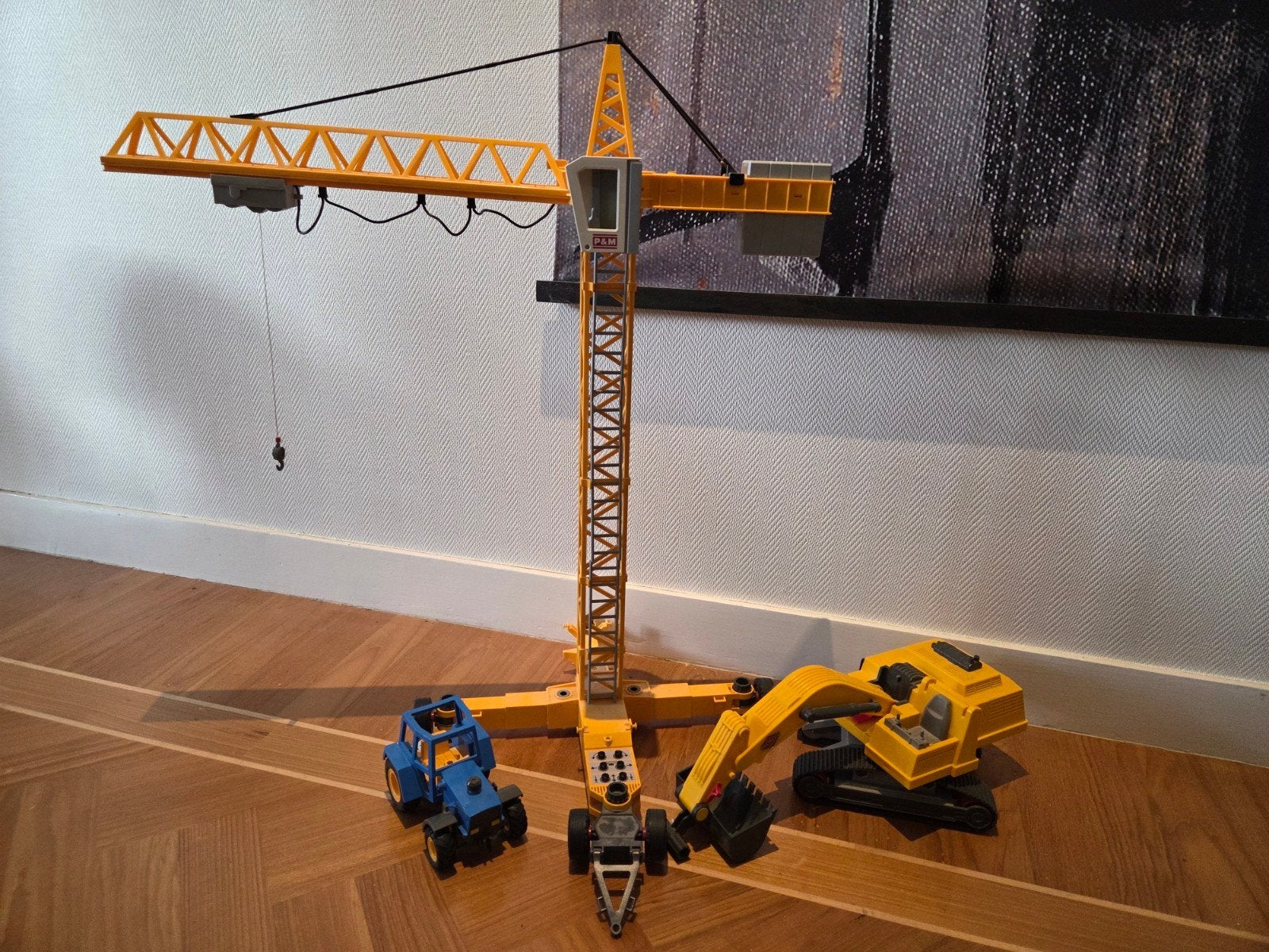 Playmobil Bouwplaats elektrische hijskraan met Voertuigen se, Ophalen, Gebruikt, Complete set, Voertuig