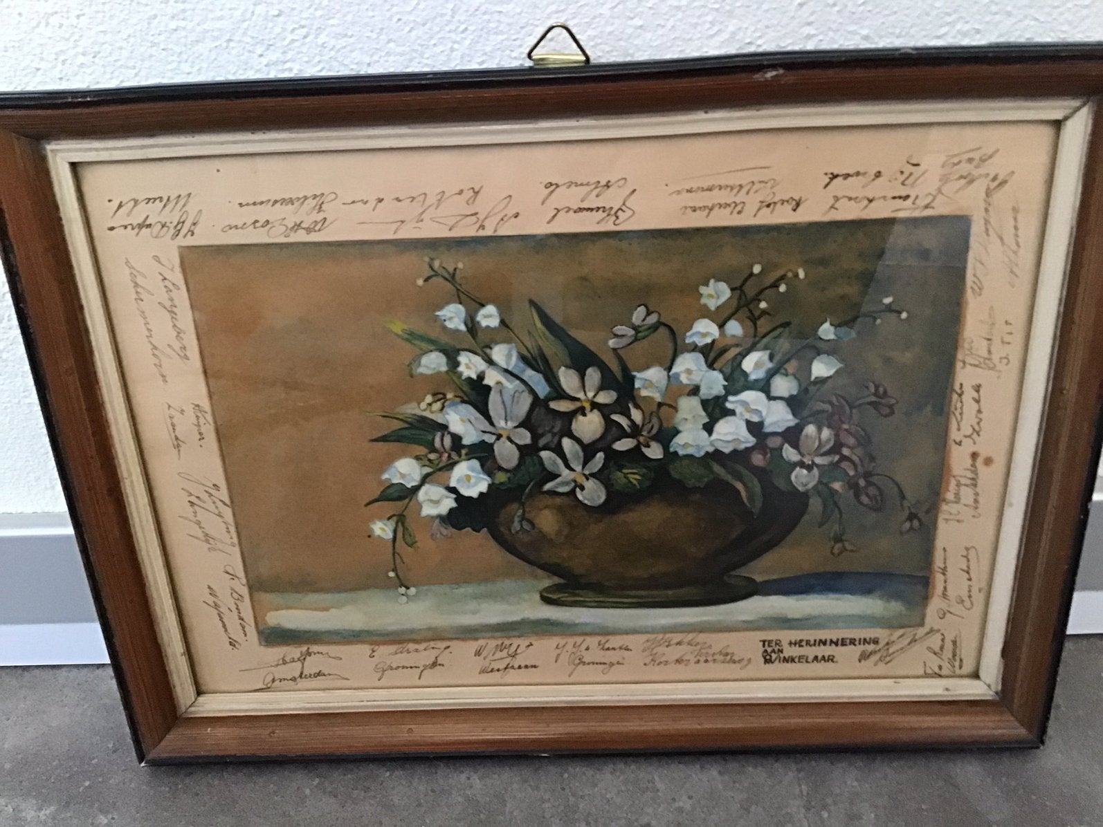 Aquarel - ter herinnering aan P. Winkelaar, Antiek en Kunst, Ophalen of Verzenden