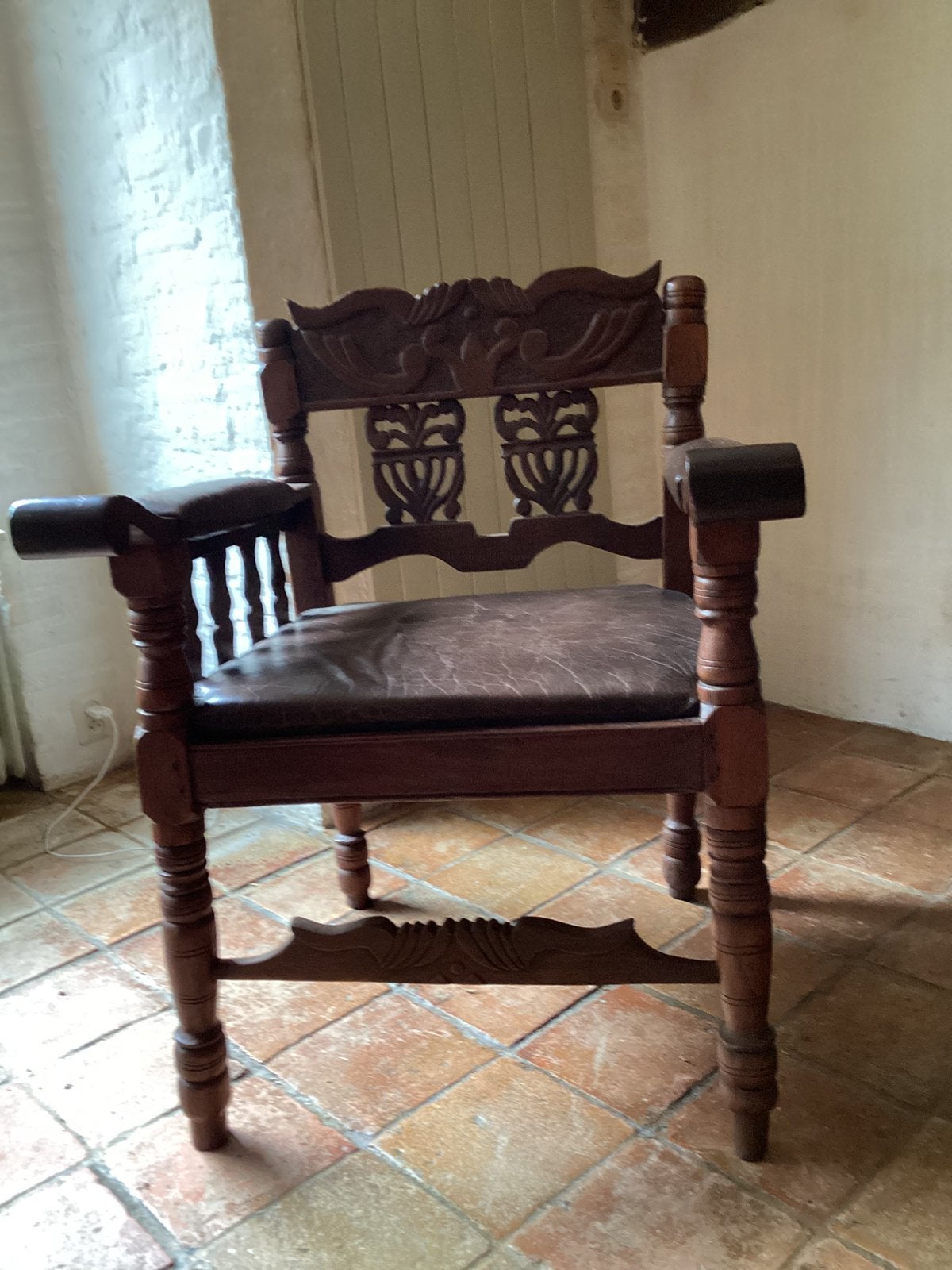 Originelele Nigeriaanse troon of stoel, Antiek en Kunst, Antiek | Meubels | Stoelen en Banken, Ophalen