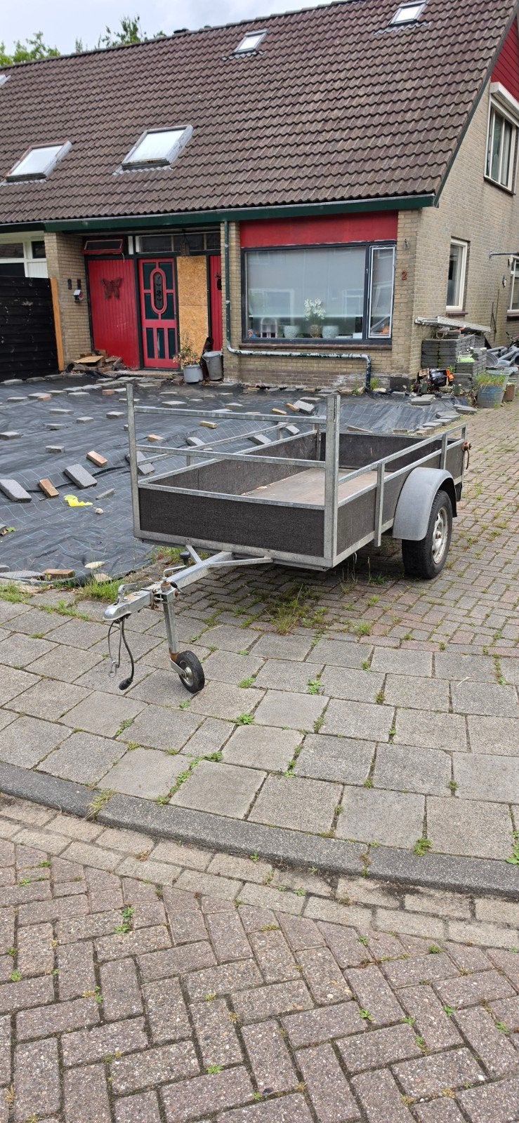 Nette enkelasser aanhanger 2.5m x 1.20m gegalvaniseerd, Ophalen of Verzenden