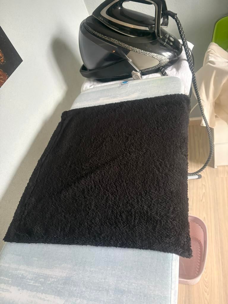Optidee kussenhoes optipluche 50/50, Huis en Inrichting, Ophalen of Verzenden, Zo goed als nieuw, Zwart, Vierkant