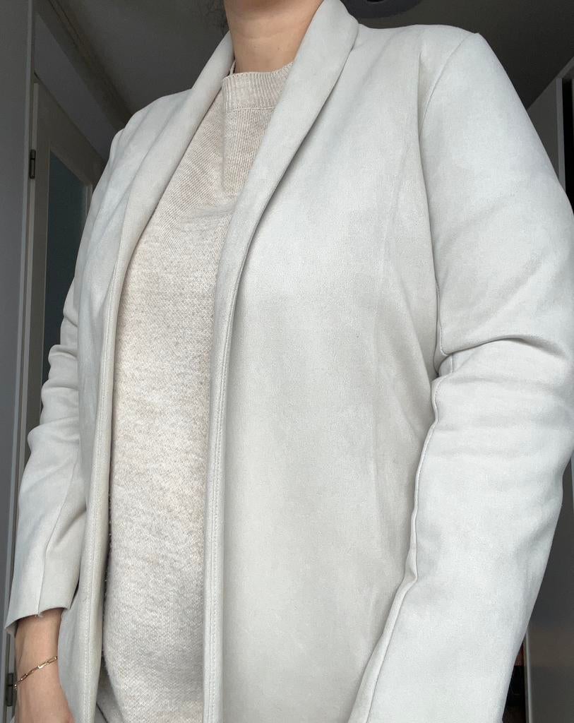 Maat M zara jas tussen jas kunst suede mantel parka jasje, Ophalen of Verzenden