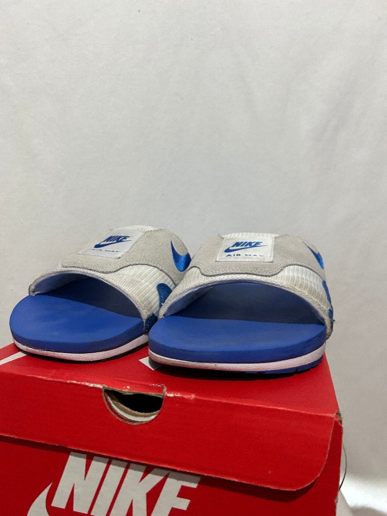 ALS NIEUW Maat 49,5 - Nike Air Max 1 Slide Royal Blue, Kleding | Heren, Schoenen, Nike, Zo goed als nieuw, Nike, Nike