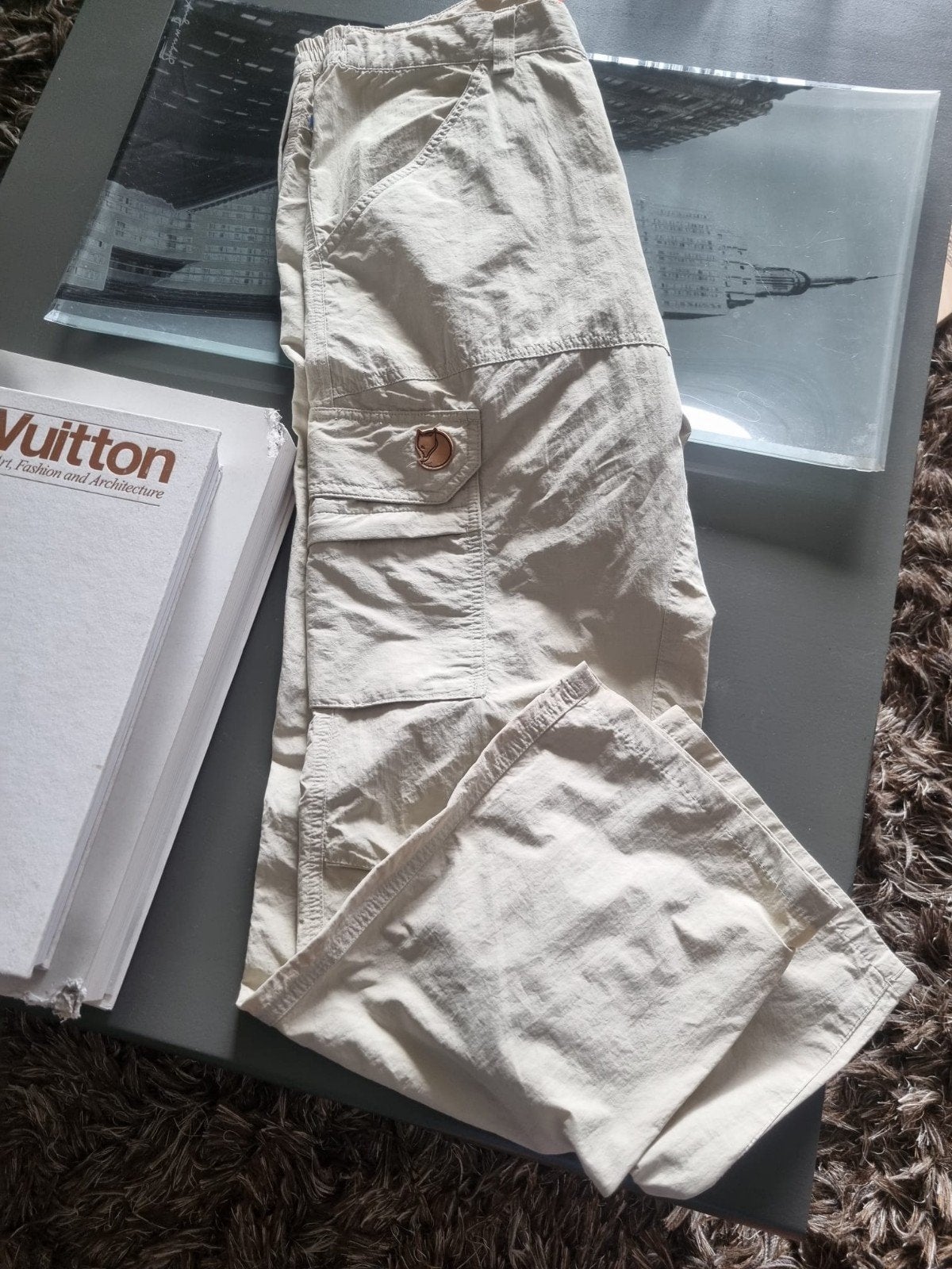 Fjällräven broek, maat 48, zandbeige, uitmuntende conditie., Maat 48/50 (M), Beige, Ophalen of Verzenden, Zo goed als nieuw