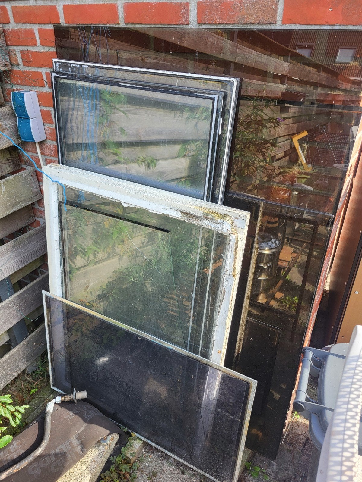 Diverse glasplaten en ramen, Ophalen, Dubbelglas, Gebruikt, 80 tot 120 cm